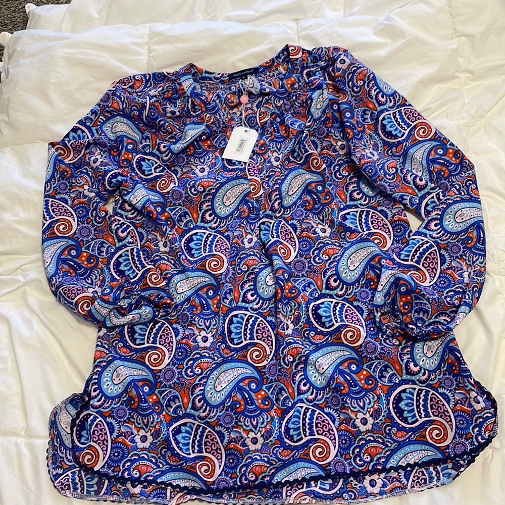 New with tags paisley tunic top